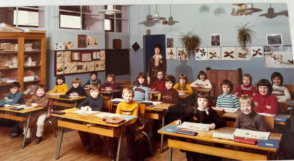 Classe de Mme Bergdoll à Diebling — année à préciser