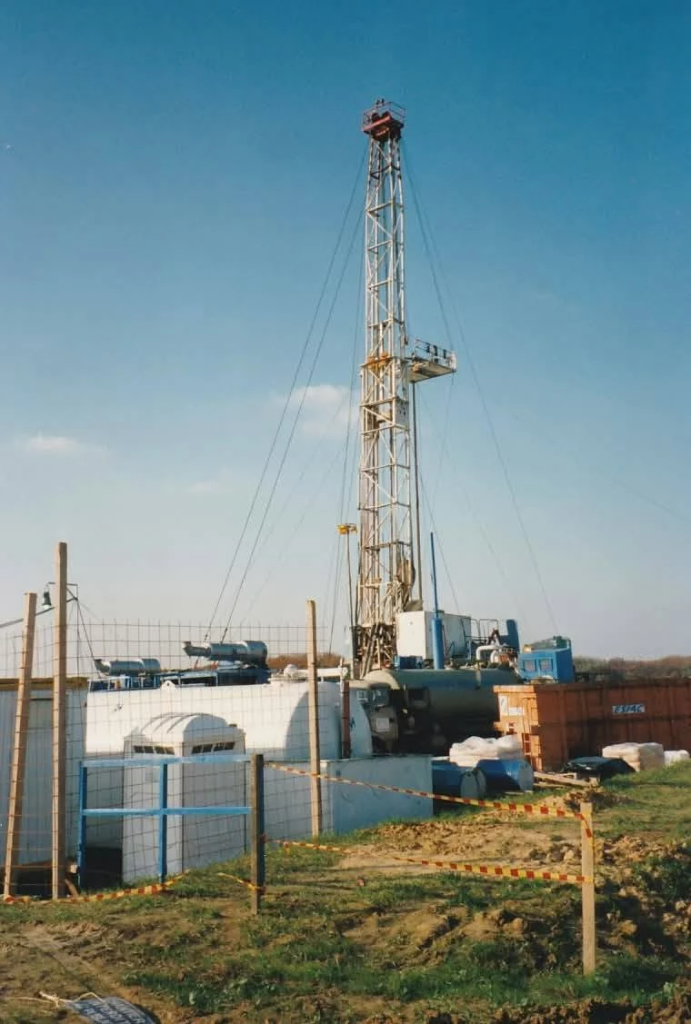 Forage de Johannsweiler — vue depuis le chantier, années 1990