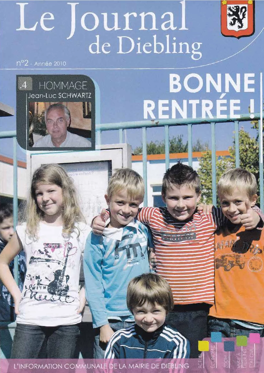 Première page du Bulletin communal de Diebling – 2010