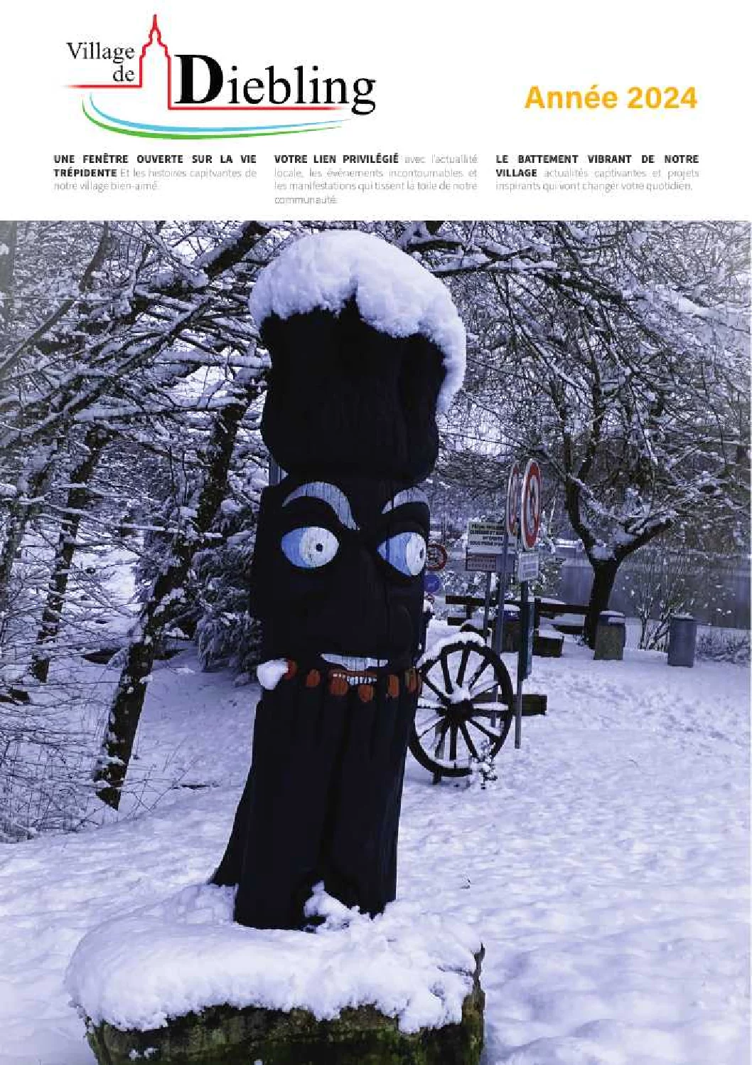 Première page du Bulletin communal de Diebling – 2024