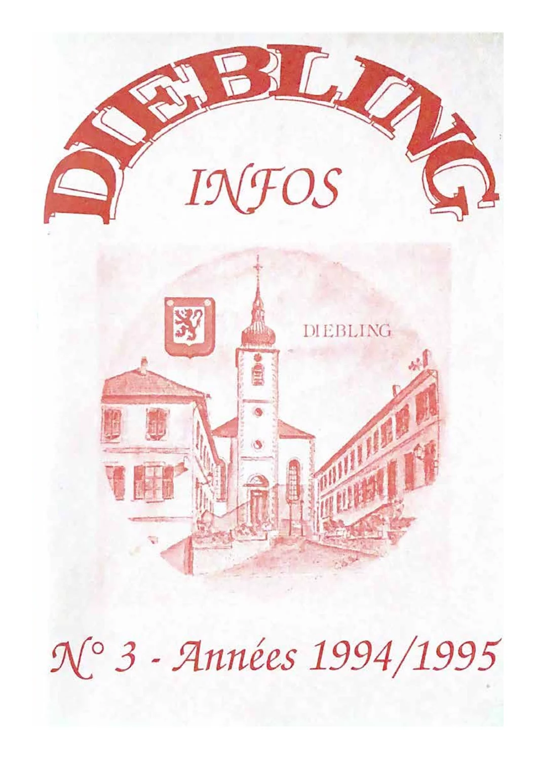 Première page du Bulletin communal de Diebling – 1994-1995