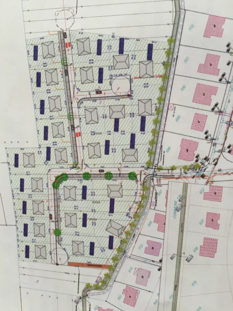 Plan du lotissement du Hessert