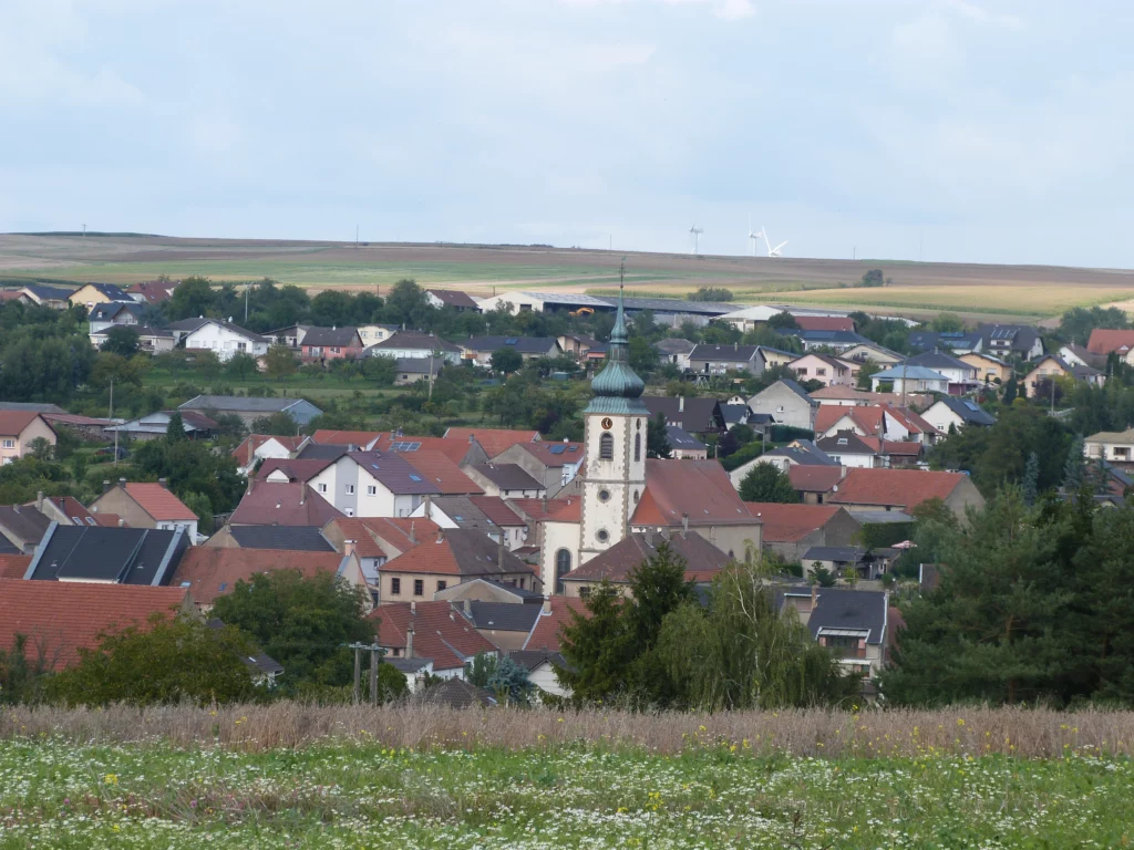 Vue de Diebling depuis les hauteurs, le 1er septembre 2014