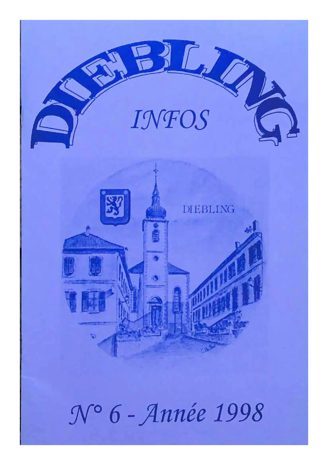 Première page du Bulletin communal de Diebling – 1998