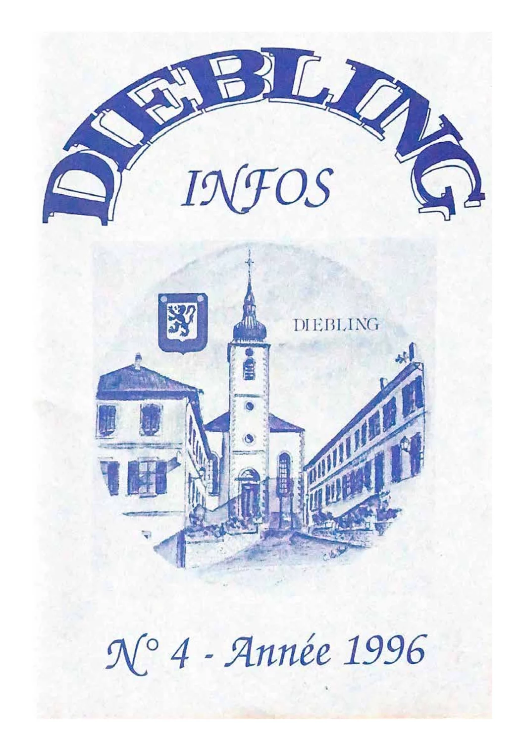 Première page du Bulletin communal de Diebling – 1996