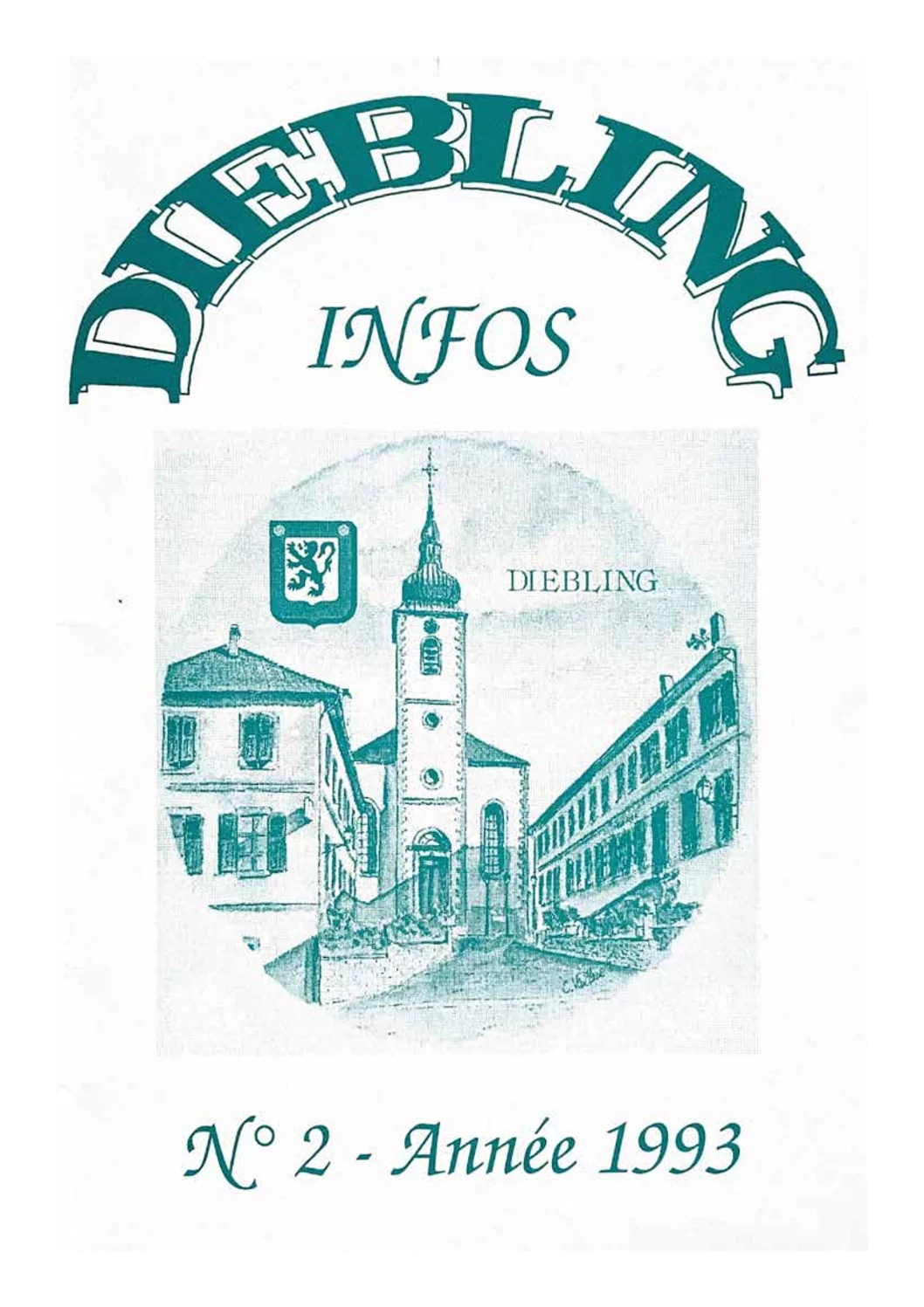 Première page du Bulletin communal de Diebling – 1993