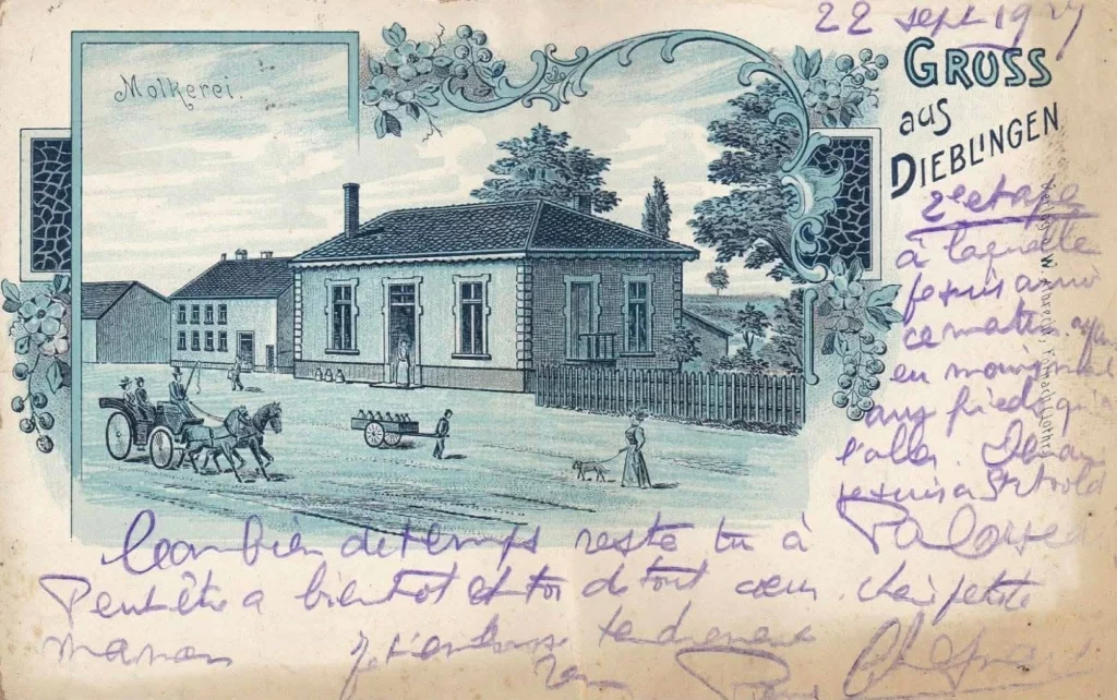 Laiterie de Diebling — carte postale illustrée